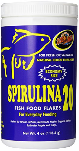 Zoo Med Spirulina 20 Flake Fish Food, 4-ounce